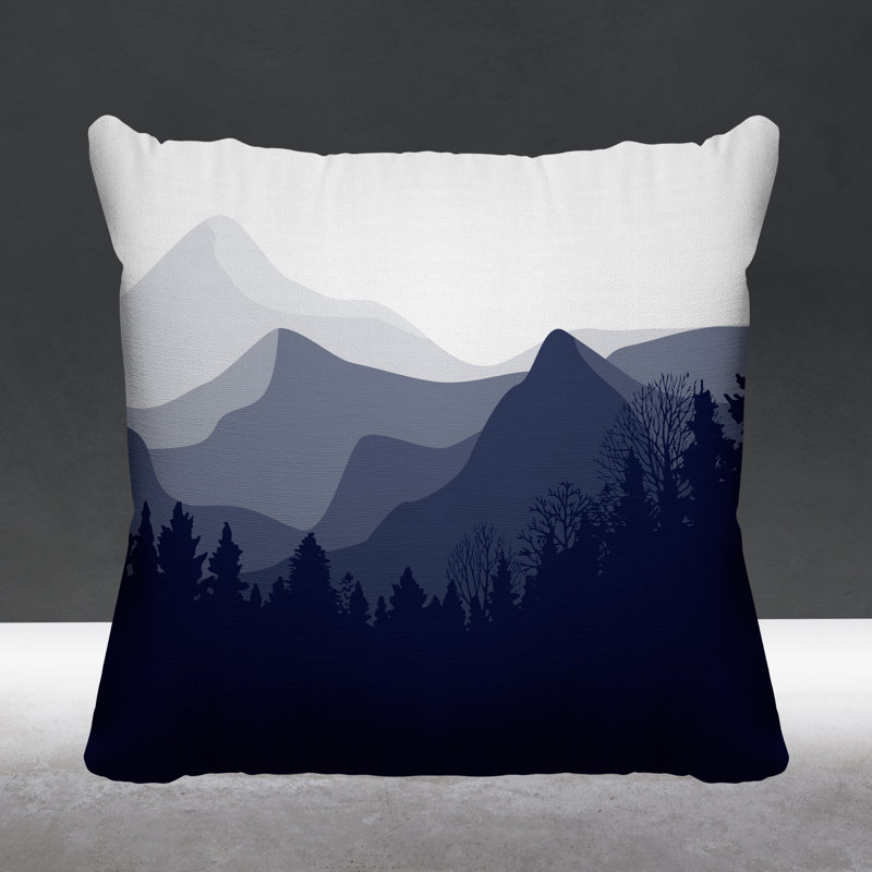 Coussin intérieur / extérieur Andor, Bleu marine, L 19 po x H 19 po