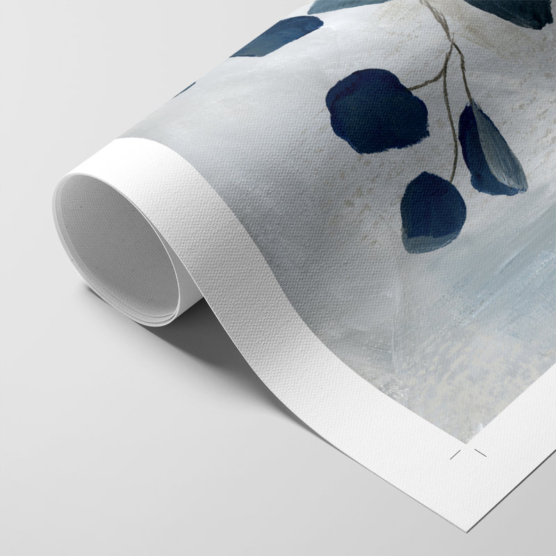 Indigo Foliage II - Impression sur toile seulement - NON CADRE, H 18 po x l 12 po