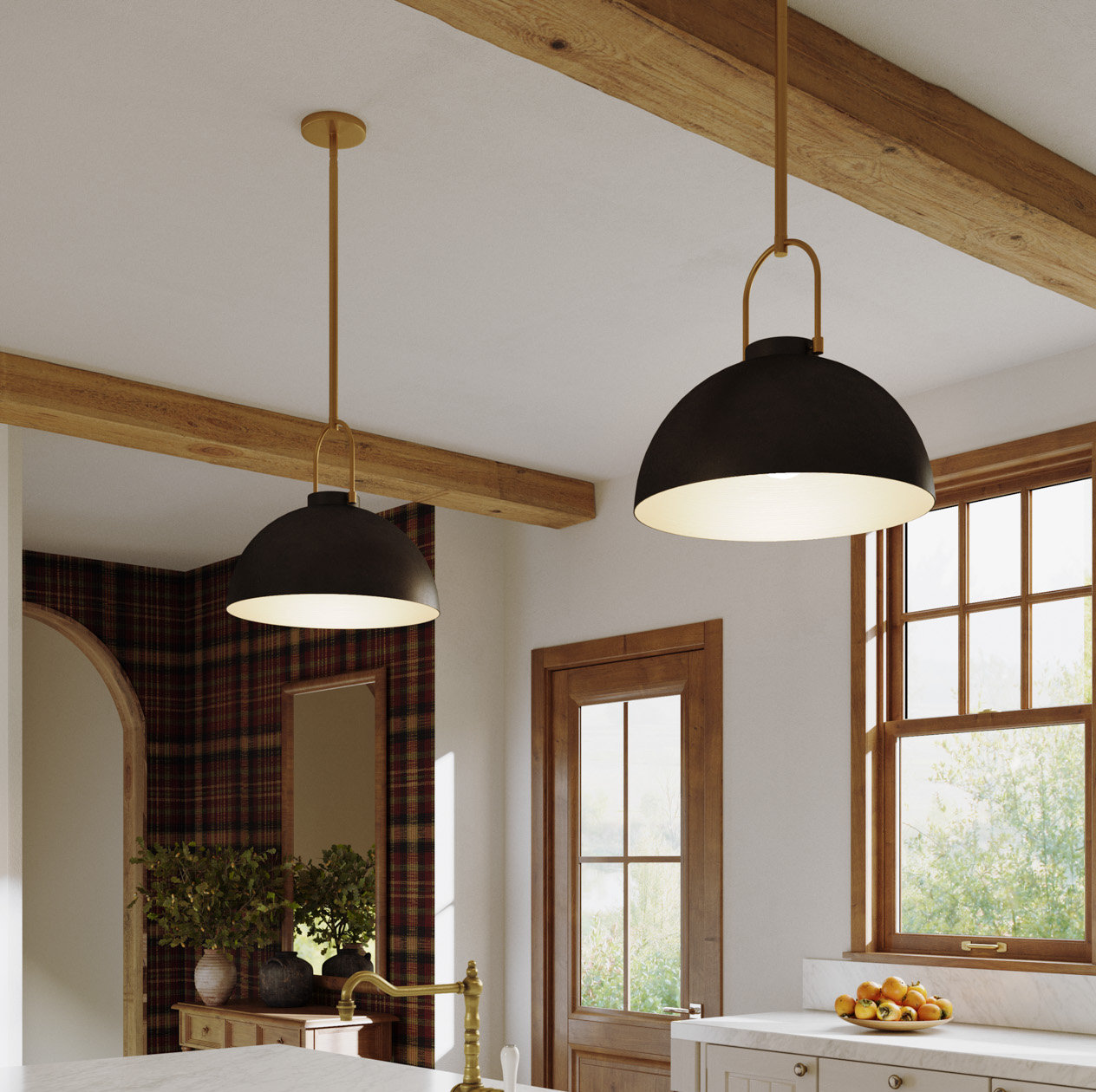 Nevada Single Light Pendant, Matte Black