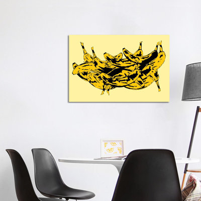 Band Of Bananas II Yellow - Wrapped Canvas Painting