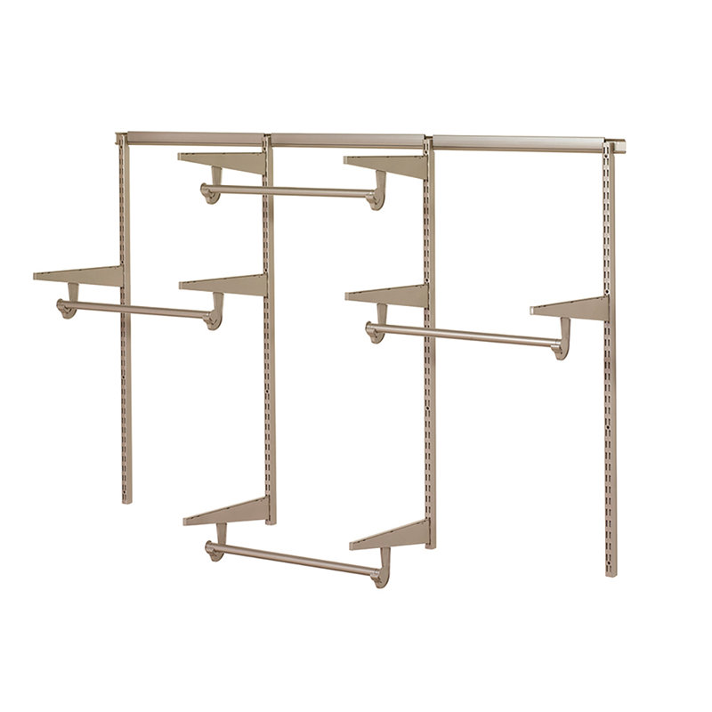 Closet Culture 6 ft. Champagne Nickel Modular Closet Organizer