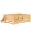 Lit pour enfant en bois massif avec lit gigogne, bibliothèque intégrée et petit escalier, lit pour tout-petit Safe Guardrail-132901815-132901806