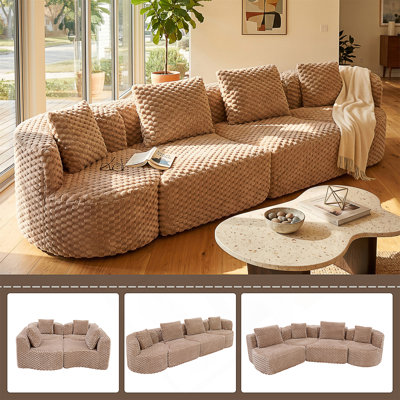 Modular Sectional Sofa with Deep Seating