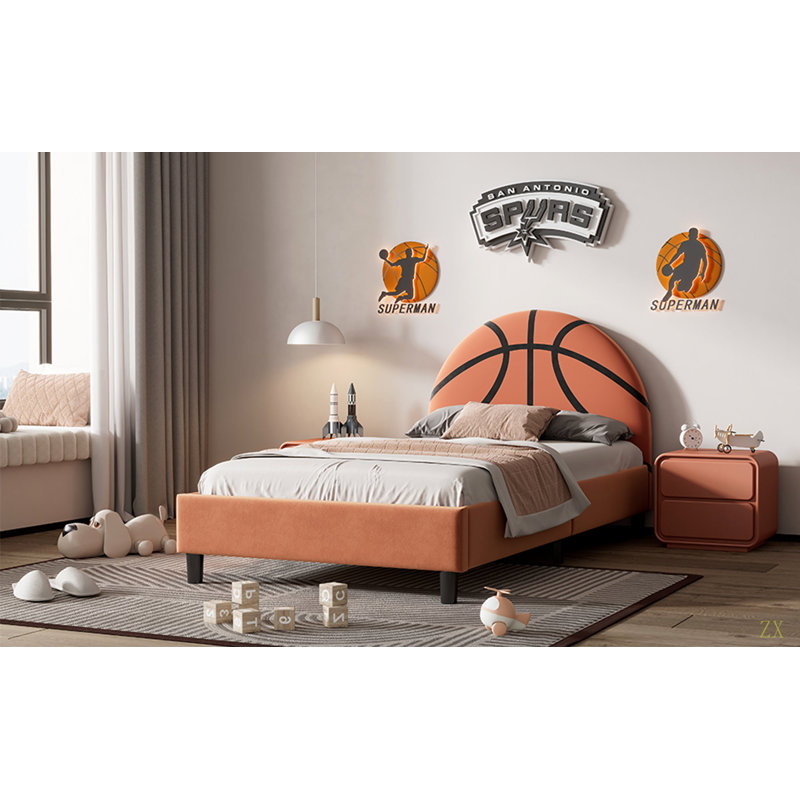 Lit plateforme tapissier Basketball Design
