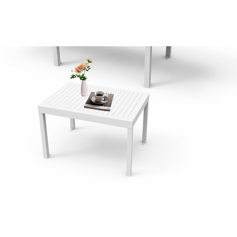 Aluminum Patio Extendable Dining Table 35"- 71", Dark Gray