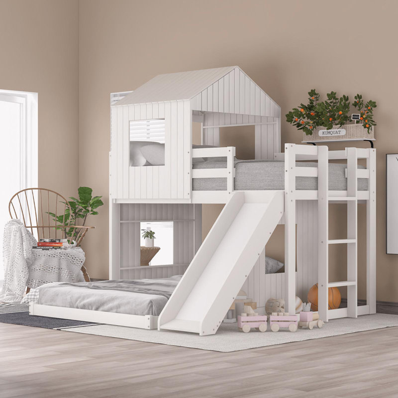Irwinton Kids Twin Over Full Bunk Bed, White