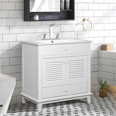29.84'' Single Bathroom Vanity Base Only in Wood