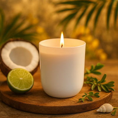 Nicola Spring - 3x Soy Wax Scented Candles - 130g - Coconut & Lime