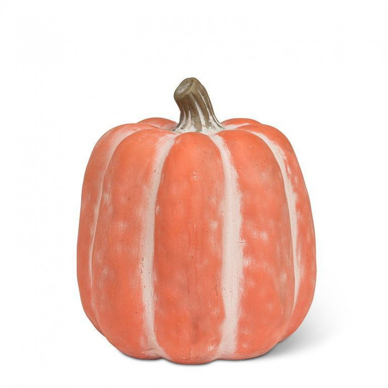 Grande citrouille haute matte, 10" H x 9" W x 9" D, Orange