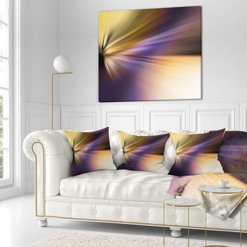 Rays of Speed - mauve brun - coussin imprimé abstrait, 18 po x 18 po, Carré