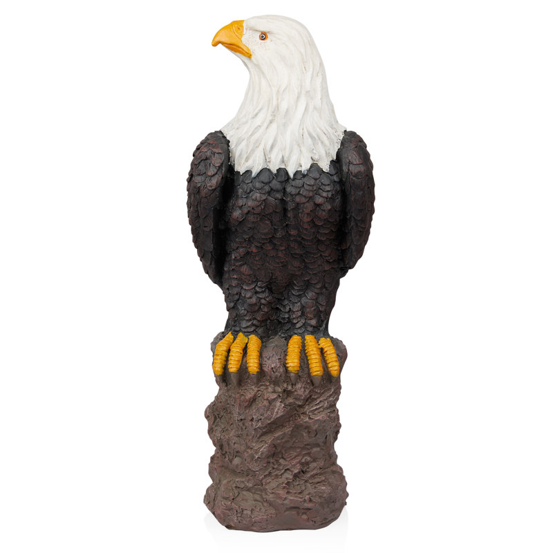 27"H Eagle on Rocks Garden Statue