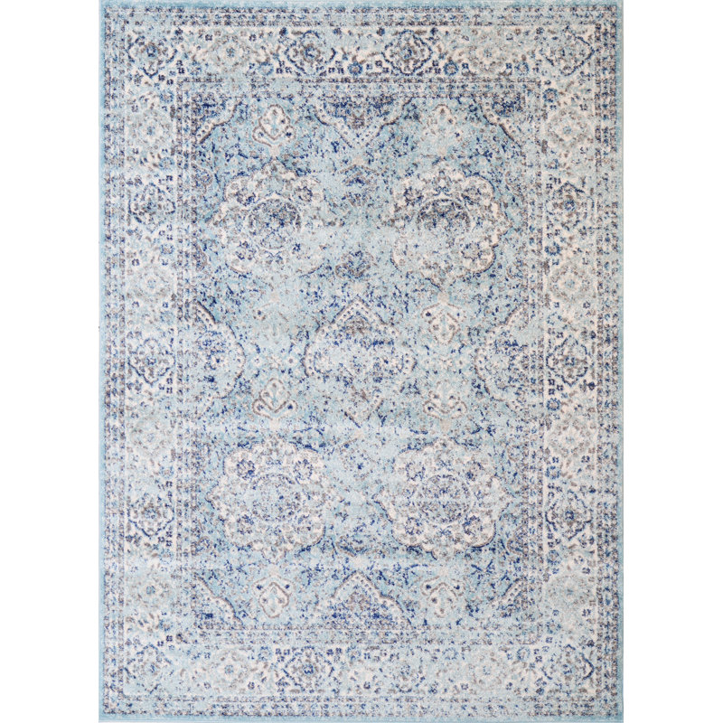 Tapis oriental Middleburg Aqua, Rectangle 5 pi x 7 pi 6 po