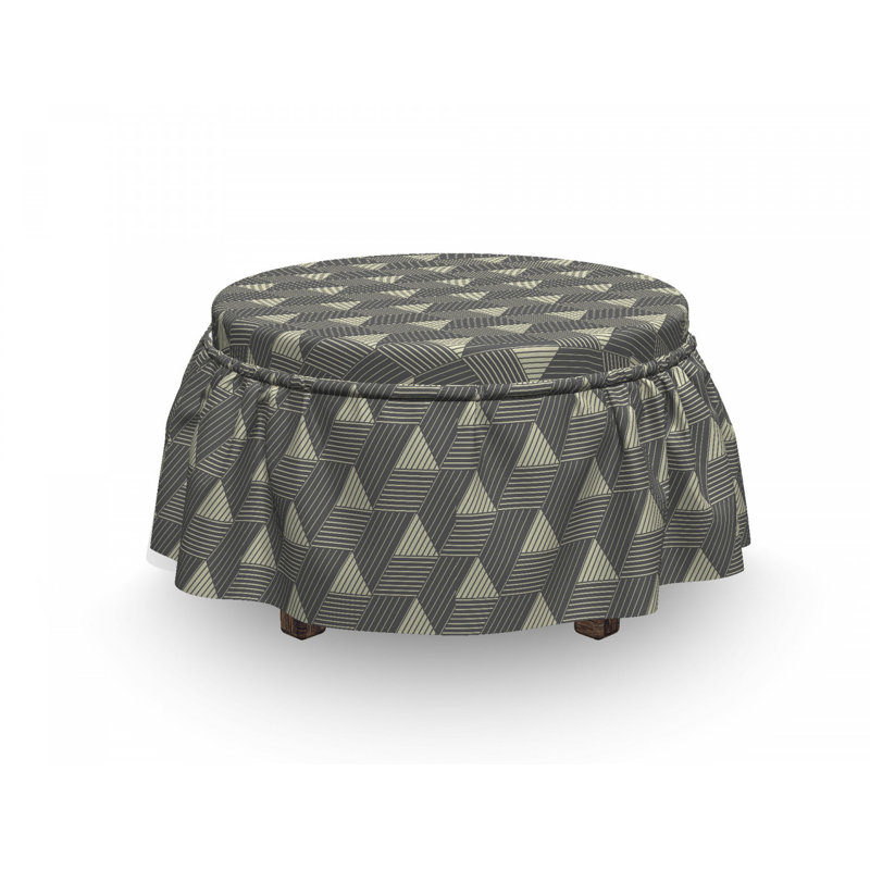 Housse pour repose-pieds abstract triangles