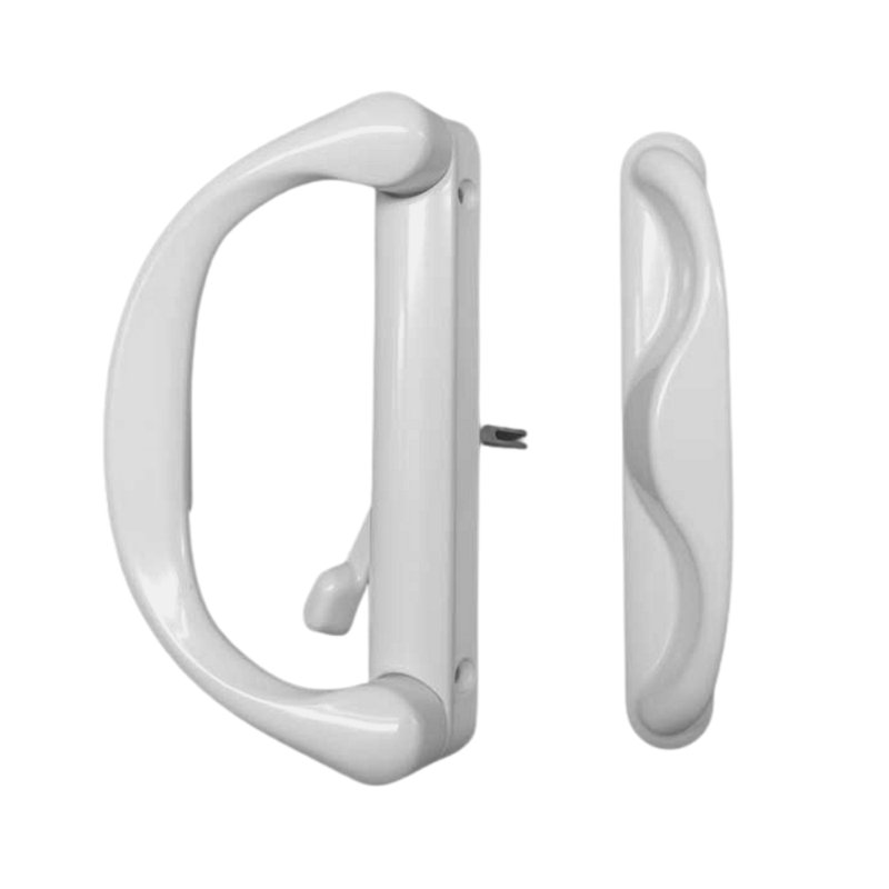 Ensemble de poignées de porte de patio Involute Interlock, Blanc