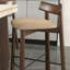 Chaise d'appoint à dossier bas en noyer (ensemble de 2)-133330635