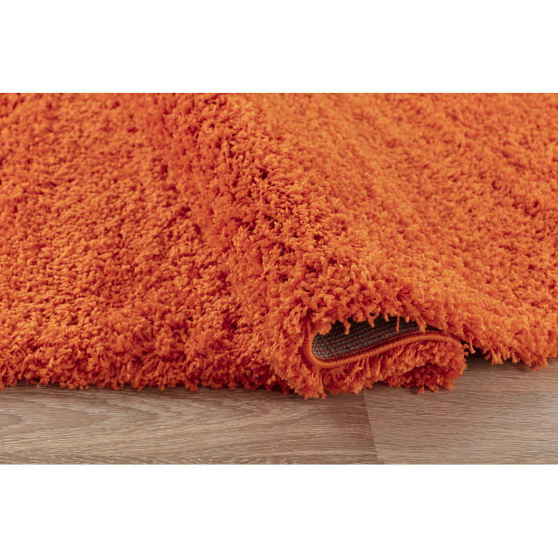 Esterly Orange Shaggy Rug, Rectangle 60 x 220cm