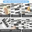 Jeedeson 12"x12" Peel and Stick Backsplash for Kitchen, Self Adhesive Wall Tiles Sticker