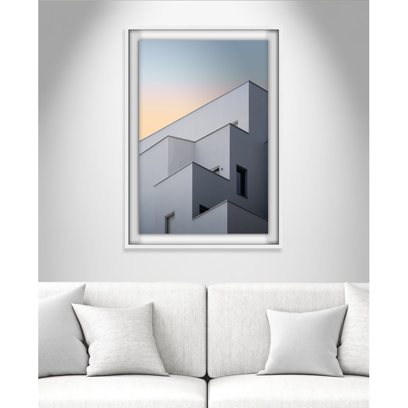 Lumière du jour - Peinture encadrée, Cadre blanc satiné, H 1,25 po x l 41,5 po x P 1,25 po