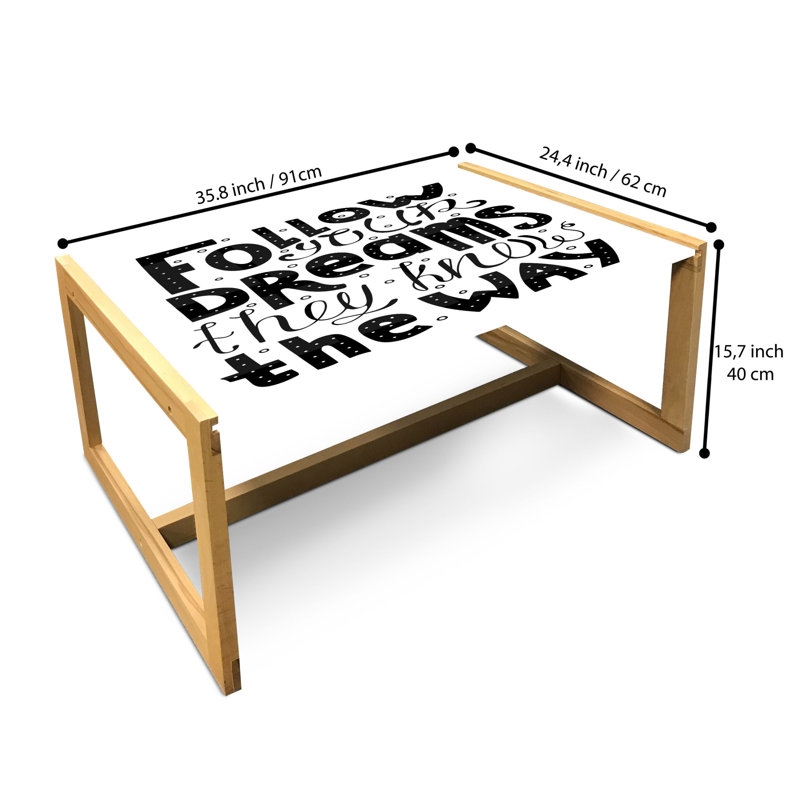 Jahnel Sled Coffee Table, 40cm H x 91cm W x 62cm D
