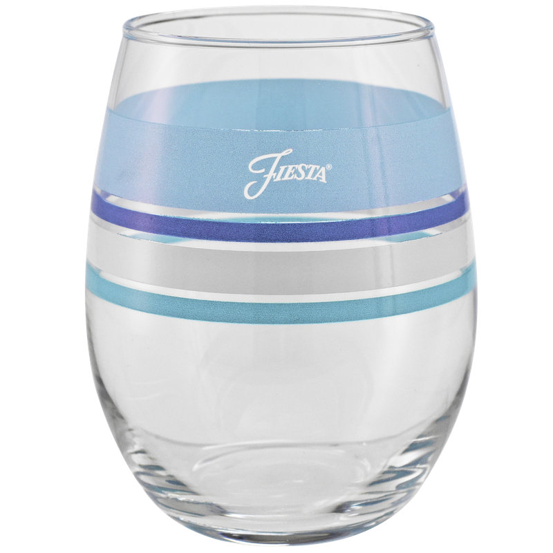 Verre bordeaux Fiesta Coastal Blues , Verre à vin sans pied 15 onces