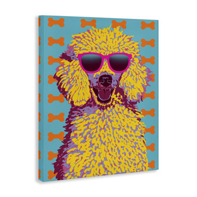 Toile rétro caniche, design par Marcus Prime
