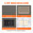 16"x24" Black Tile-Ready Shower Niche with Double Shelves