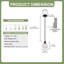 Luminaire suspendu simple avec abat-jour en verre