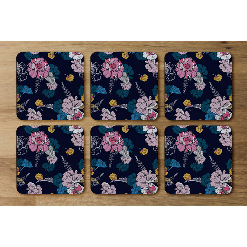 Square 6 Piece Coaster Set