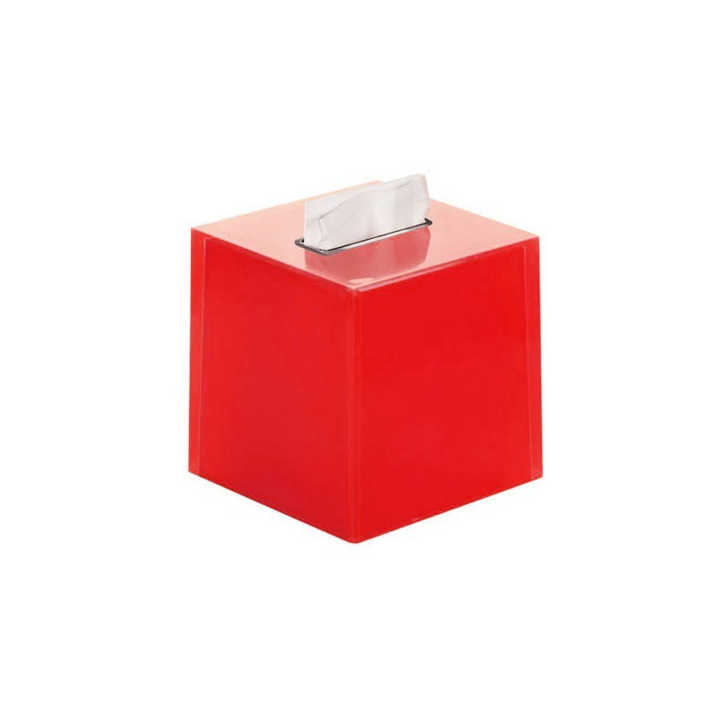 Picard Tissue Box Cover, Red
