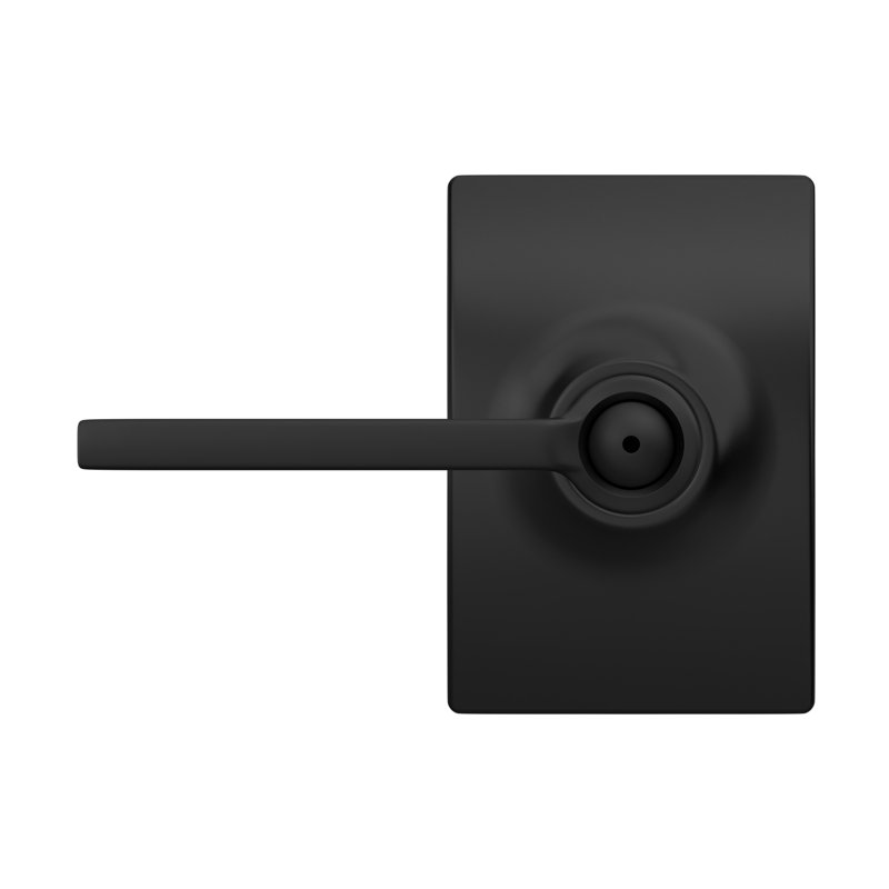 Latitude Privacy Door Lever, Matte Black