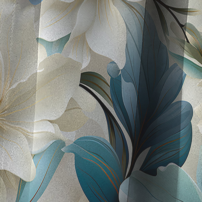Coastal Symphony - motif tropical - rideau floral - rideau occultant floral - 1 panneau, L 52 po x L 90 po