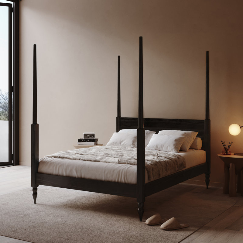 Thorndale Solid Wood Bed, Super King (6'), Black Wash