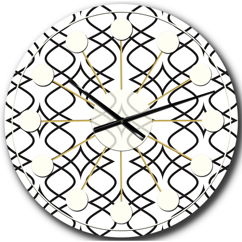 Horloge murale rétro Mid-Century, Surdimensionné