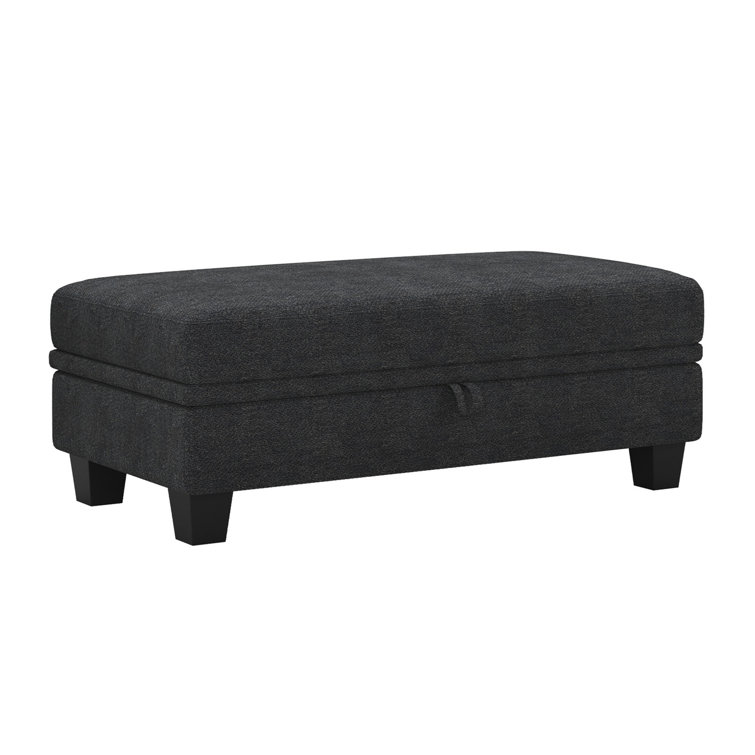 Chenille Large Space Multipurpose Storage Ottoman For Sectional Modular Sofa Couch Also As Single Seat Or Low Table