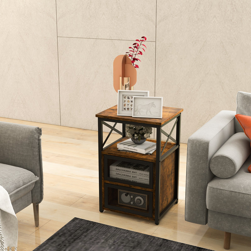 Hintz 40 cm W Bedside Table