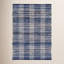 Denim Plaid Handwoven Cotton Rug-22693334