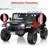Alex 24V 2 Seater Ride On Jeep Car Truck with Remote Control,Ride on SUV Toys for Big Kids with Parental Remote Control, 20" Wide Seat, LED Lights, Safety Belt, Bluetooth, Music, 3 Speeds, Spring Suspension, Black-80184350