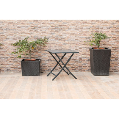 Mosier Square Metal Outdoor Folding Side Table