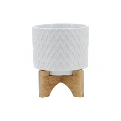 PLATEAU 5 "AVEC SUPPORT CHEVRON, BLANC