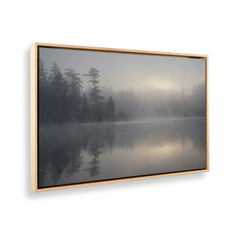 "Lac des rêveries sur toile" par Richard Wong, H 26 po x l 38 po x P 1,75 po, Cadre américain en érable flottant