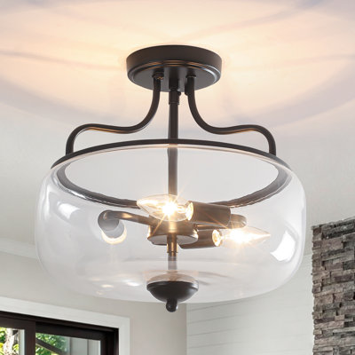 Plafonnier semi-encastré 3 lumières 12,99 po