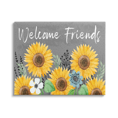 " Welcome Friends Garden Florals "