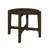 Round Solid Wood End Table, Dark Brown