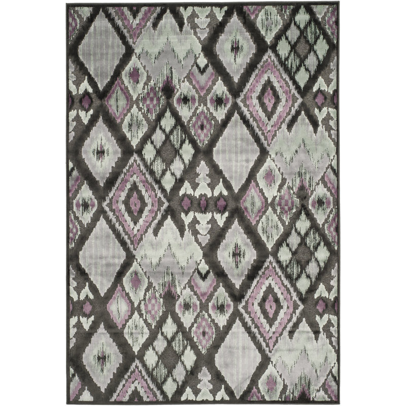 Wanda Ikat Viscose Hand Woven Area Rug, Rectangle 160 x 229 cm
