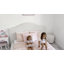 Cadre de lit King Cloud, cadre de lit plateforme moderne en chenille avec tête de lit incurvée à oreilles, coussins épais et moelleux, meuble de chambre bas, blanc, sommier non inclus-546296754-546296755