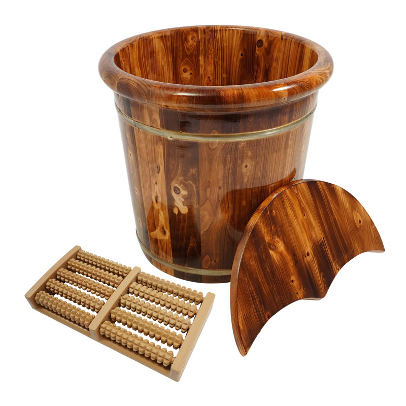 Seau pour bain de pieds avec repose-pieds