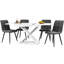 Extendable Metal Base Dining Table