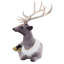 Cerf assis en mousse de velours