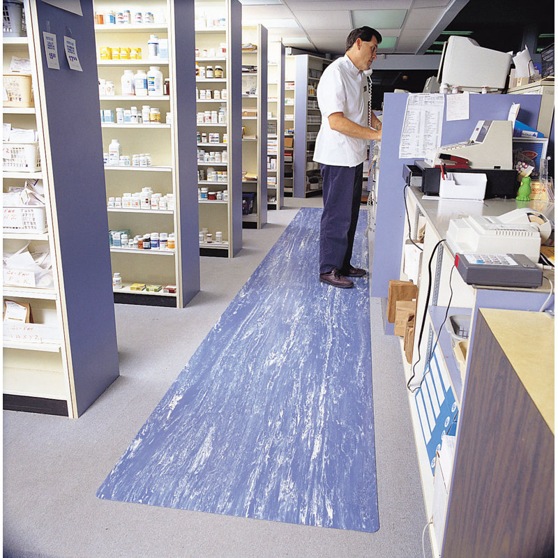 Tapis tout usage Marble Sof-Tyle, Bleu, Rectangle 3 pi x 5 pi