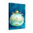 Christmas Turquoise Ornament With Gold Patterns